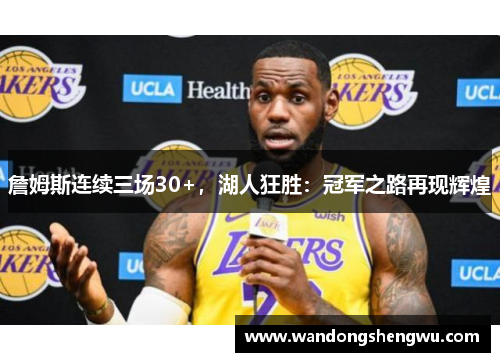 詹姆斯连续三场30+，湖人狂胜：冠军之路再现辉煌